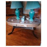 Oval coffee table no contents 38" long