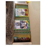 Box of 1980s football cards