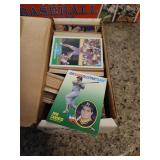 Box of 1980s baseball cards