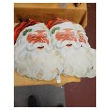 Lot of 3 Vintage card stock Santa decor