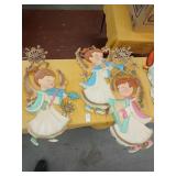 Vintage plastic angel decor
