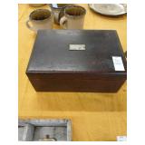 Vintage wooden metal lined humidor