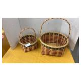 Vintage wood woven patriotic baskets
