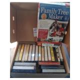 Family tree maker software and misc tapes