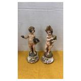 Vintage Bisque porcelain cherub figurines (2)