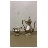 Fisher Sterling Silver Teapot Creamer Set