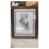 Framed 1916 Cream of Wheat advertisement