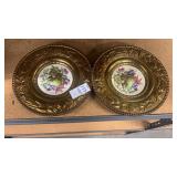 Vintage Regency bone brass decorative wall