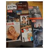 Lot of LOOK, LIFE and misc magazines JFK etc.