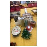 Lot of Christmas decorations, Drawer Handles, etc