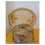 Vintage Jewel Tea metal cake pan and serving tray
