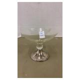 Duchin Creation Sterling & Fostoria Bon Bon Dish