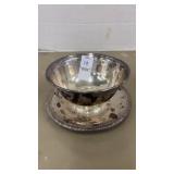 International Sterling Silver Bowl W Plate
