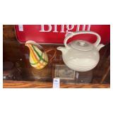Vintage Hall Ivory ceramic Twinspout teapot and