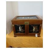 Vintage Chinese jewelery box 15-1/2" wide, 11"