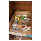 Vintage Putz houses for Christmas villages