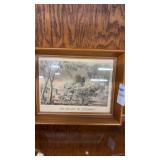 Vintage Currier and Ives lithograph print called