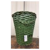 Antique American splint basket with a green