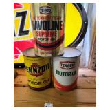 Vintage mother oil Quart cans