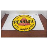 Vintage Pennzoil Porcelain Sign 12 Inch