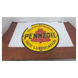 Vintage Pennzoil Porcelain Sign 12 Inch