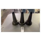 Lot of 3 Vintage Metal Oil Bottle Spouts