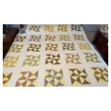 Vintage Broken Dishes ? block quilt 64 in x 78 in