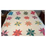 Vintage LeMoyne Star Quilt 82 in x 96 in