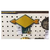 Vintage Metal Sunoco License Plate Topper