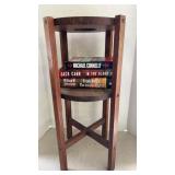 Wooden Circular Table & books 26 in