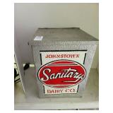 Johnstown Sani-Dairy co. Ice box 9in. X 8.5in. X