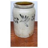 Decorated stoneware Crock 9 in