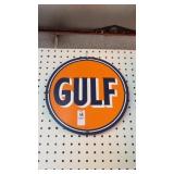 Gulf Porcelain Sign 12 Inch