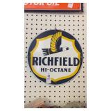 Richfield Hi Octane Porcelain Sign 12 Inch