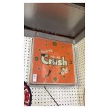 Vintage Orange Crush Square Wall Clock 15 1/2 x