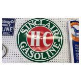 Sinclair Gasoline H-C Metal Sign 23in. Diameter