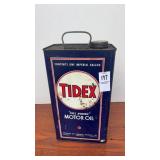 Vintage Tidex Motor Oil Can 1 Gallon