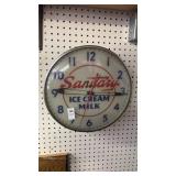Sanitary Milk Ice Cream Clock No Cord