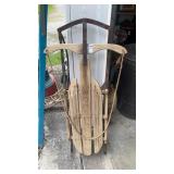 Vintage wooden sled