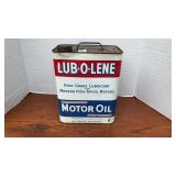 Vintage Lub-O-Lene Motor Oil Can 2gal