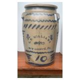 Williams 10 Gal decorated Stoneware Crock 21 in