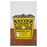 Vintage Sunshine Motor Oil 2 Gallons