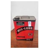 Vintage Wil Lube Motor Oil Can 2 Gallons