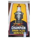 Champion Spark Plug Metal Sign 18x8in.