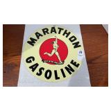 Marathon Gasoline Metal Sign 10.5in. Diameter