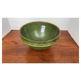 Vintage McCoy Olive Green Serving Bowl
