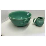 Vintage Homer Laughlin Fiesta bowl & creamer in a
