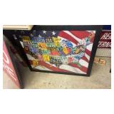 Framed State Plates Jigsaw Puzzle 33x27 in.