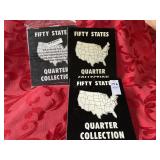 Two 50 State quarter collection coin books, one