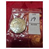 1921 Morgan silver dollar